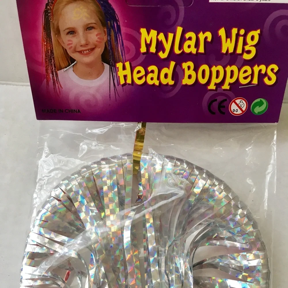 Head Accessory Mylar Wig Head boppers accessory party gear head decoration girls